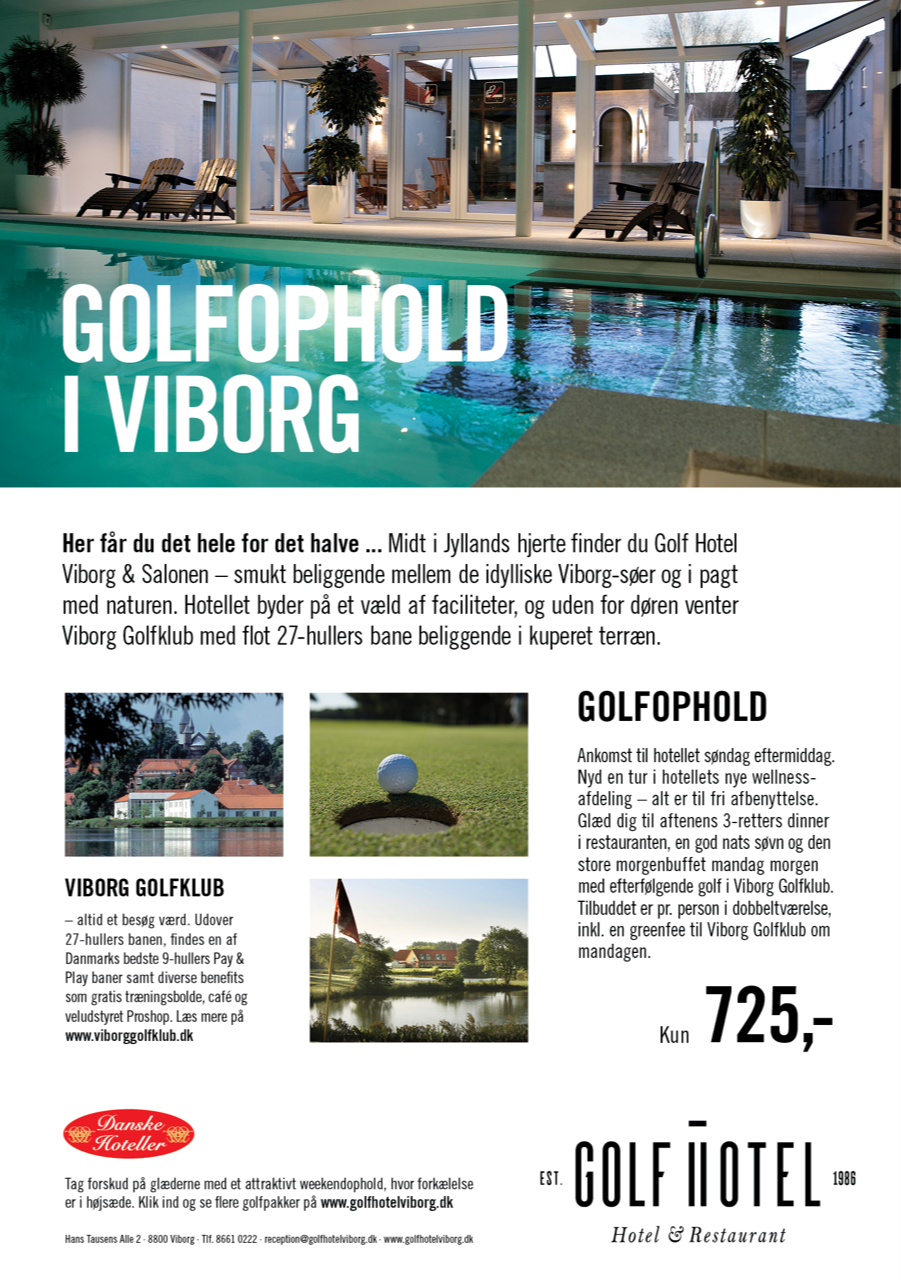margen Styre strømper Bo godt på Golf hotel Viborg og spil golf i Viborg Golfklub. - Viborg  Golfklub