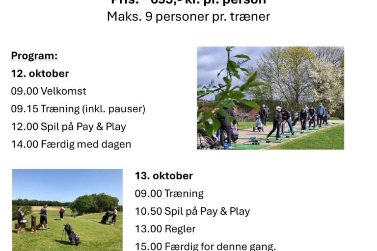 Turbo Golfkørekort I Efterårsferie 12 13 10 2026